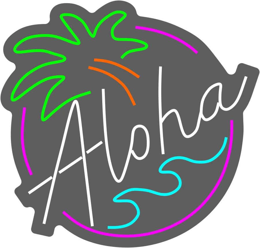 Неоновая вывеска Aloha